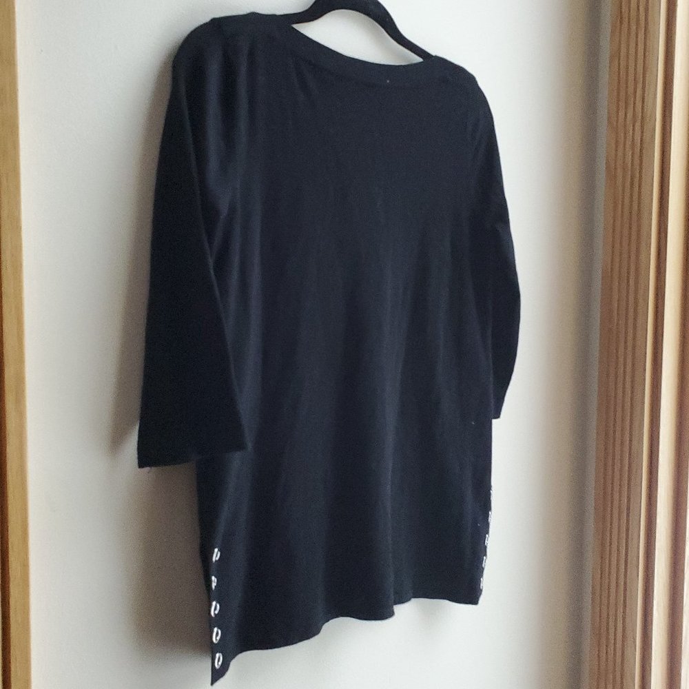 Cable & Gauge Black Boat Neck Sweater Size Medium - Picture 15 of 16